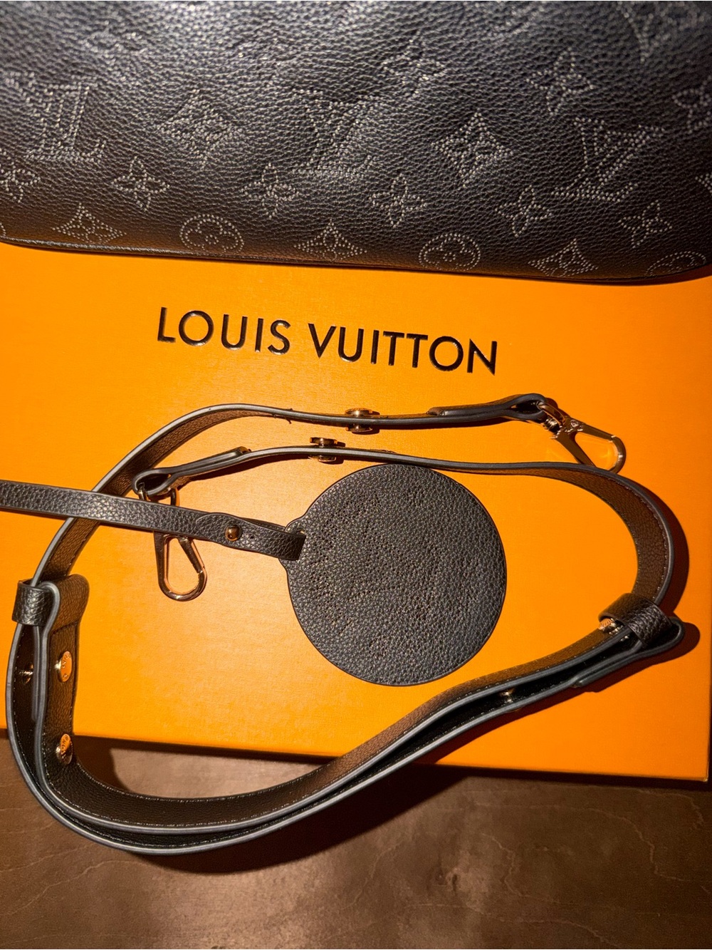 Authentic Louis Vuitton Black Monogram Empreinte Leather Shoulder Bag - Picture 2 of 11